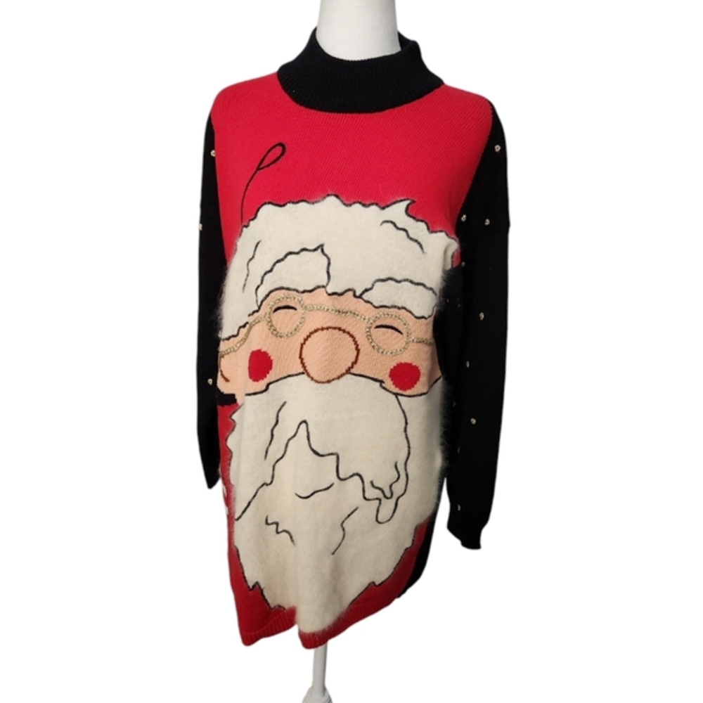 Ho Ho Ho Santa Richard Sport‎ Long Santa Sweater Size Small